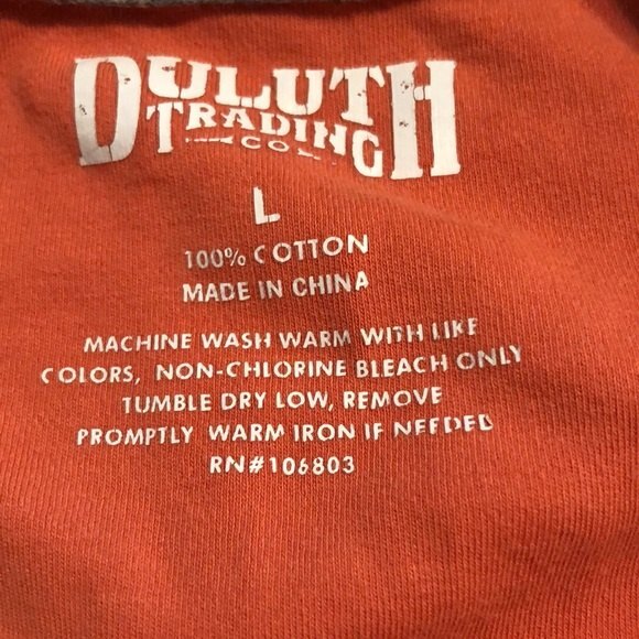 Duluth trading co. Orange floral shirt size large - Picture 6 of 7